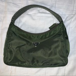 Prada Small Hunter Green Purse - like new